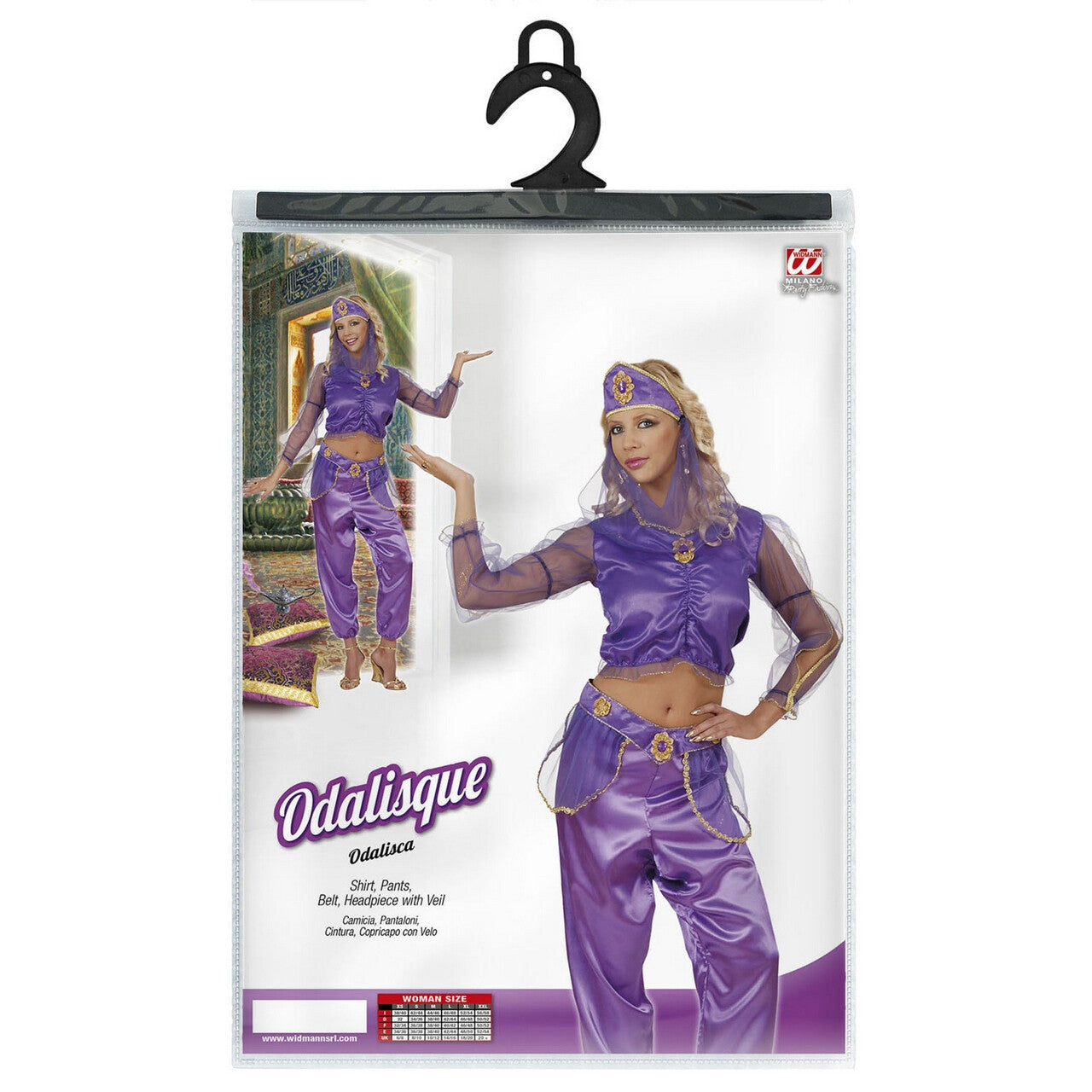 Op deze afbeelding zie je een Kostuums, van het merk Widmann. Arabische Prinses Belly Dancer Kostuum Vrouw