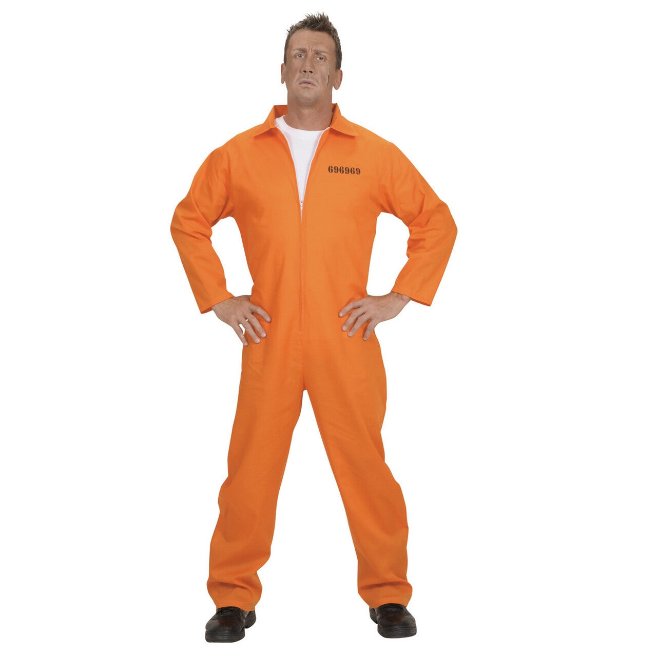 Op deze afbeelding zie je een Kostuums, van het merk Widmann. Gevangene Oranje Kostuum Man