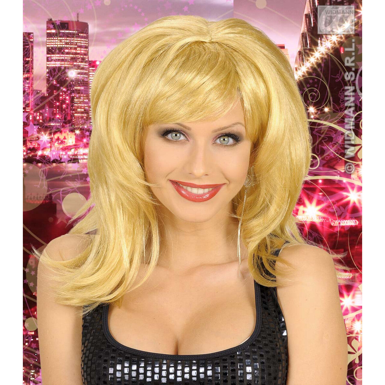 Op deze afbeelding zie je een Accessoires, van het merk Widmann. Pruik, Flirty Blond