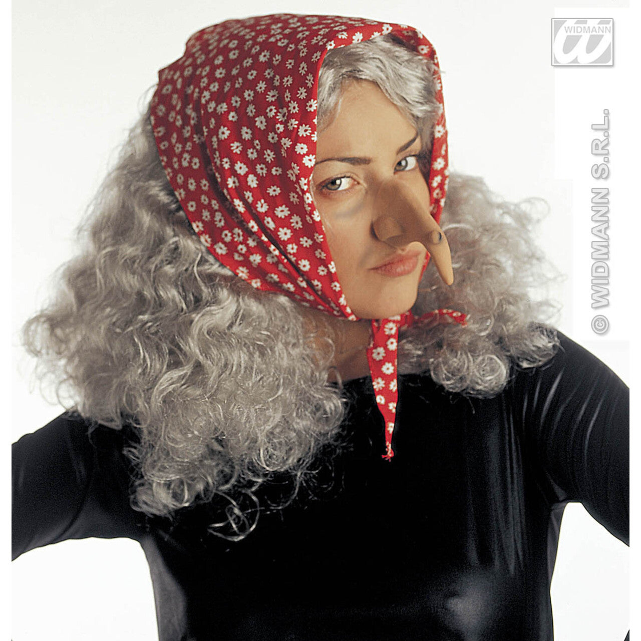 Op deze afbeelding zie je een Accessoires, van het merk Widmann. Omapruik Met Hoofddoek