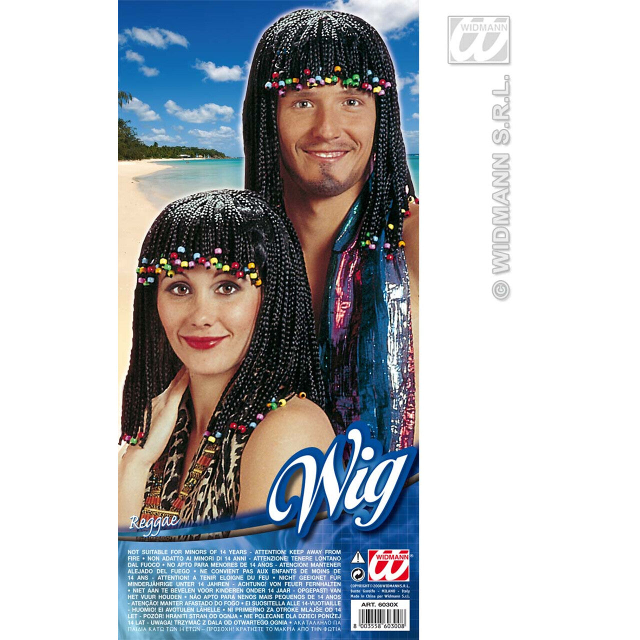 Op deze afbeelding zie je een Accessoires, van het merk Widmann. Pruik, Reggae