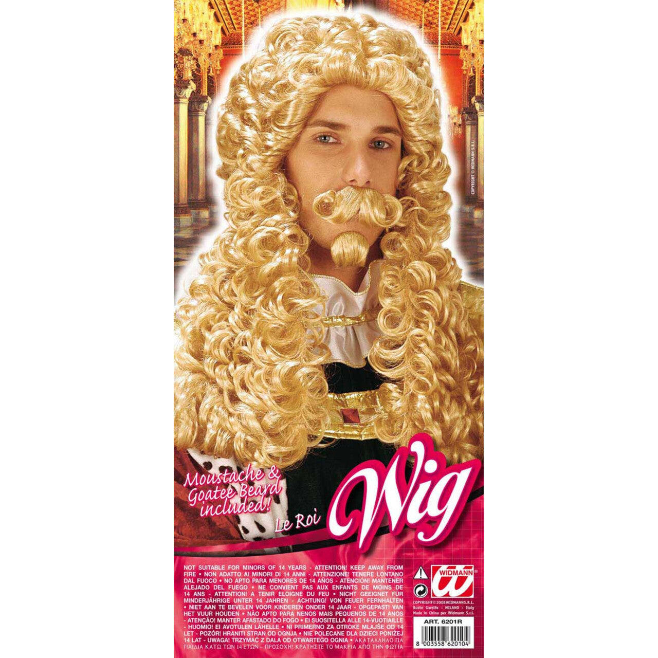 Op deze afbeelding zie je een Accessoires, van het merk Widmann. Pruik, Le Roi Blond