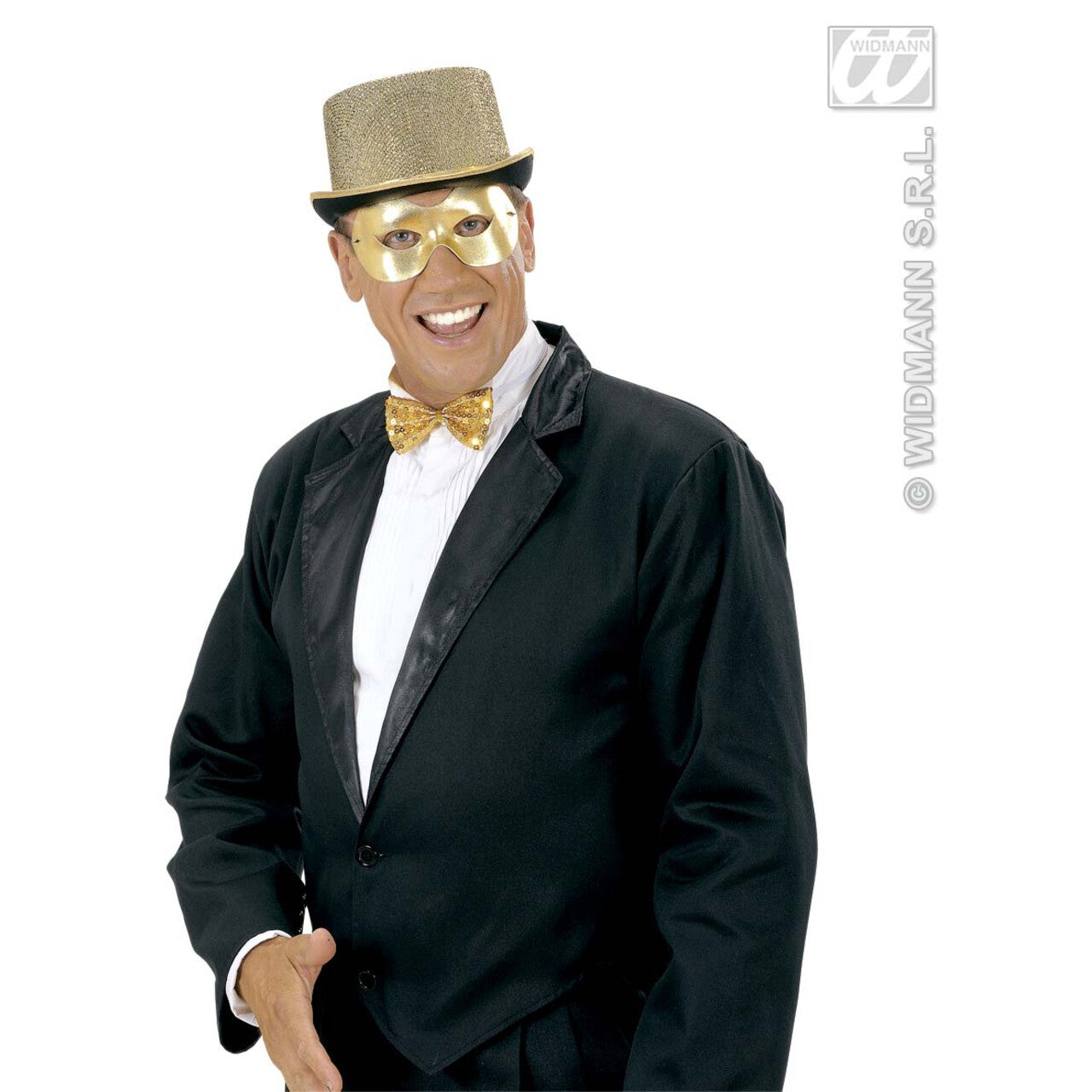 Op deze afbeelding zie je een Accessoires, van het merk Widmann. Oogmasker Goud