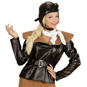 Op deze afbeelding zie je een Kostuums, van het merk Widmann. Retro Vliegenier Dame Amelia Earhart Vrouw Kostuum