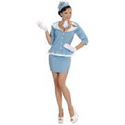 Op deze afbeelding zie je een Kostuums, van het merk Widmann. Pan-Am Retro Stewardess Vrouw Kostuum