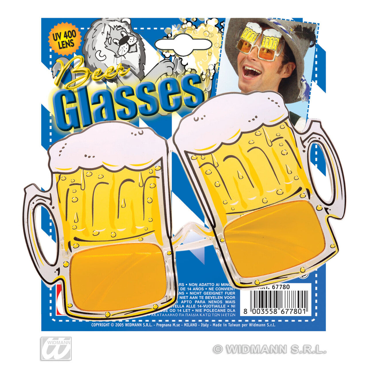 Op deze afbeelding zie je een Accessoires, van het merk Widmann. Bril, Bier