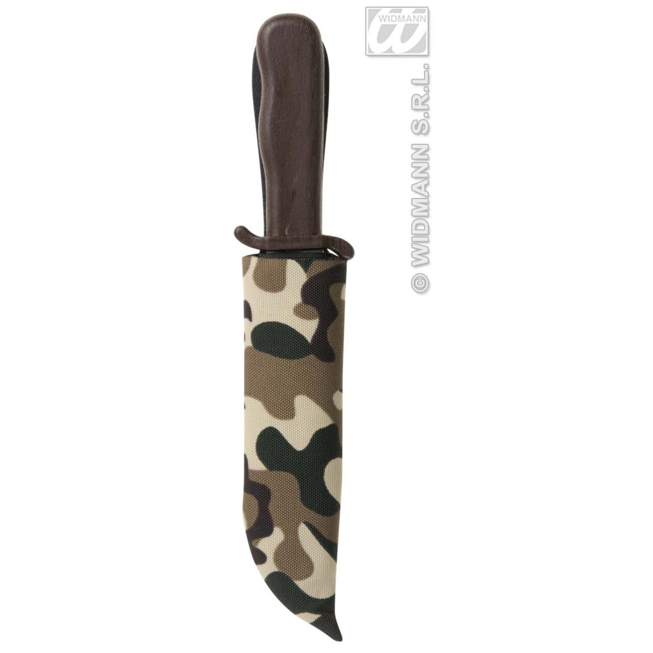 Op deze afbeelding zie je een Accessoires, van het merk Widmann. Dolk In Camouflage Schede