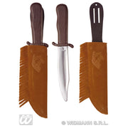 Op deze afbeelding zie je een Accessoires, van het merk Widmann. Indianen Mes Met Suede Schede