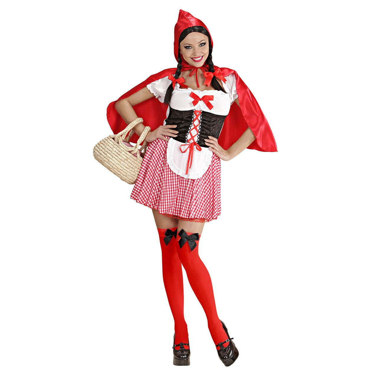 Op deze afbeelding zie je een Kostuums, van het merk Widmann. Roodkapje Evergreen Kostuum Vrouw