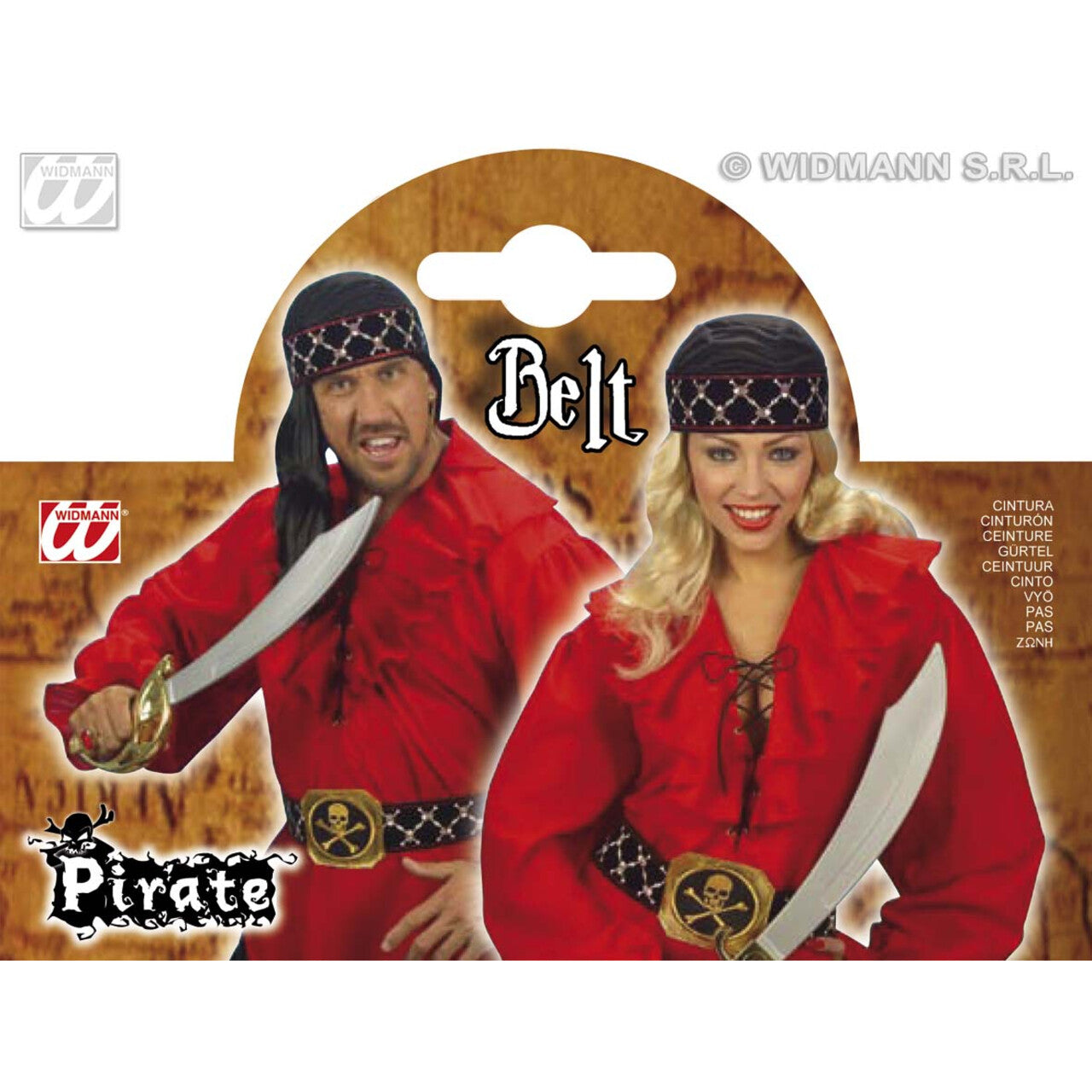 Op deze afbeelding zie je een Accessoires, van het merk Widmann. Riem Met Gesp, Piraat