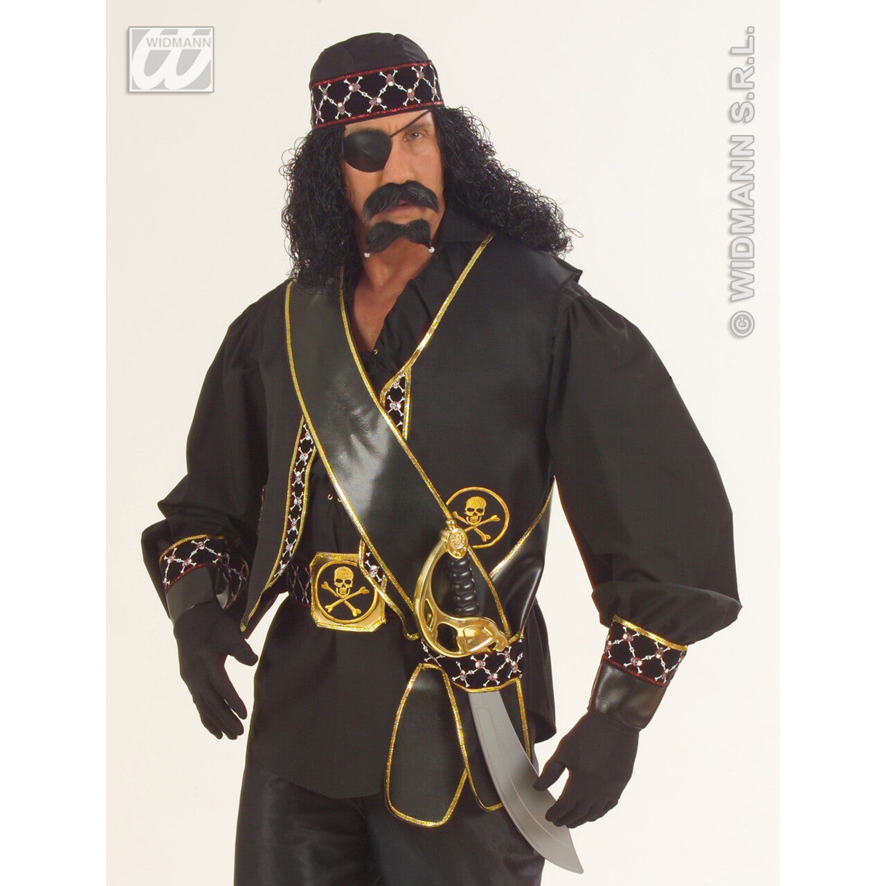 Op deze afbeelding zie je een Accessoires, van het merk Widmann. Tasje Piratenzwaard Lederlook