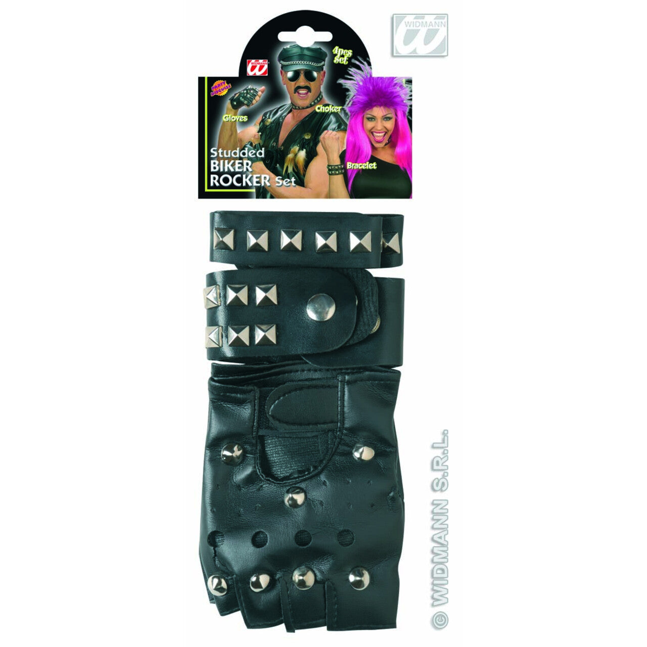 Op deze afbeelding zie je een Accessoires, van het merk Widmann. Rockerset / Bikerset