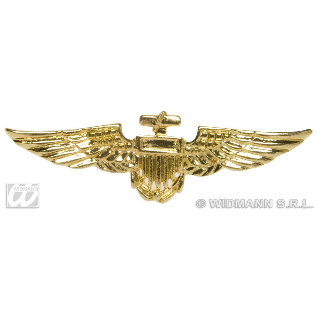 Op deze afbeelding zie je een Accessoires, van het merk Widmann. Broche Goud Vliegenier