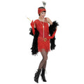 Roaring Flapper Jurk Rood 1920s Kostuum Vrouw