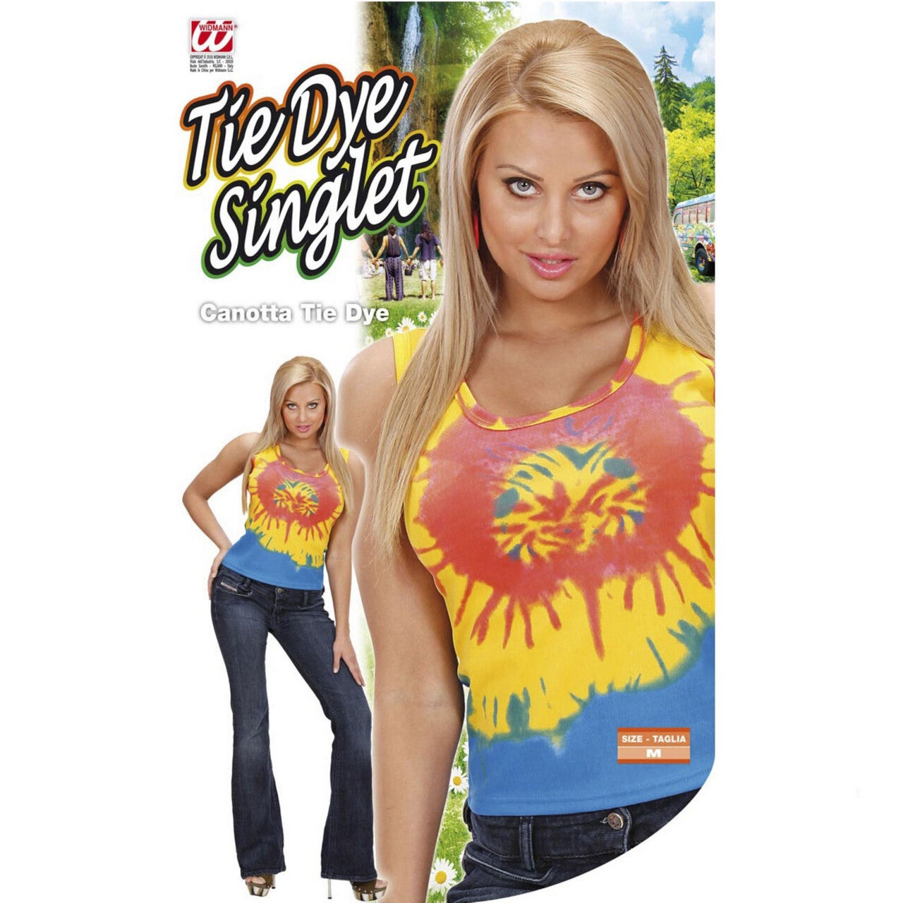 Op deze afbeelding zie je een Kostuums, van het merk Widmann. Mouwloos Shirt Tie Die Vrouw