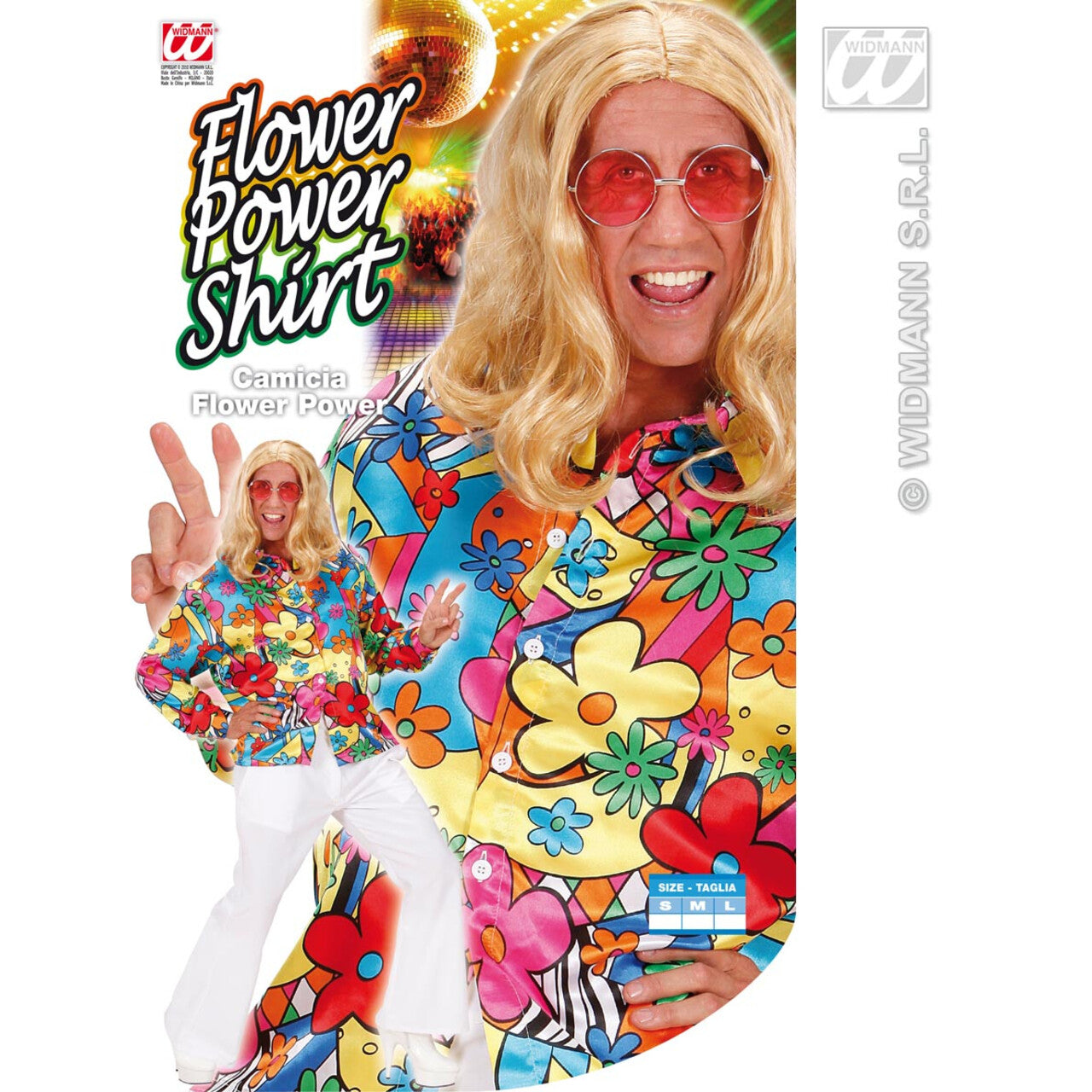 Op deze afbeelding zie je een Kostuums, van het merk Widmann. Hippie Shirt Man