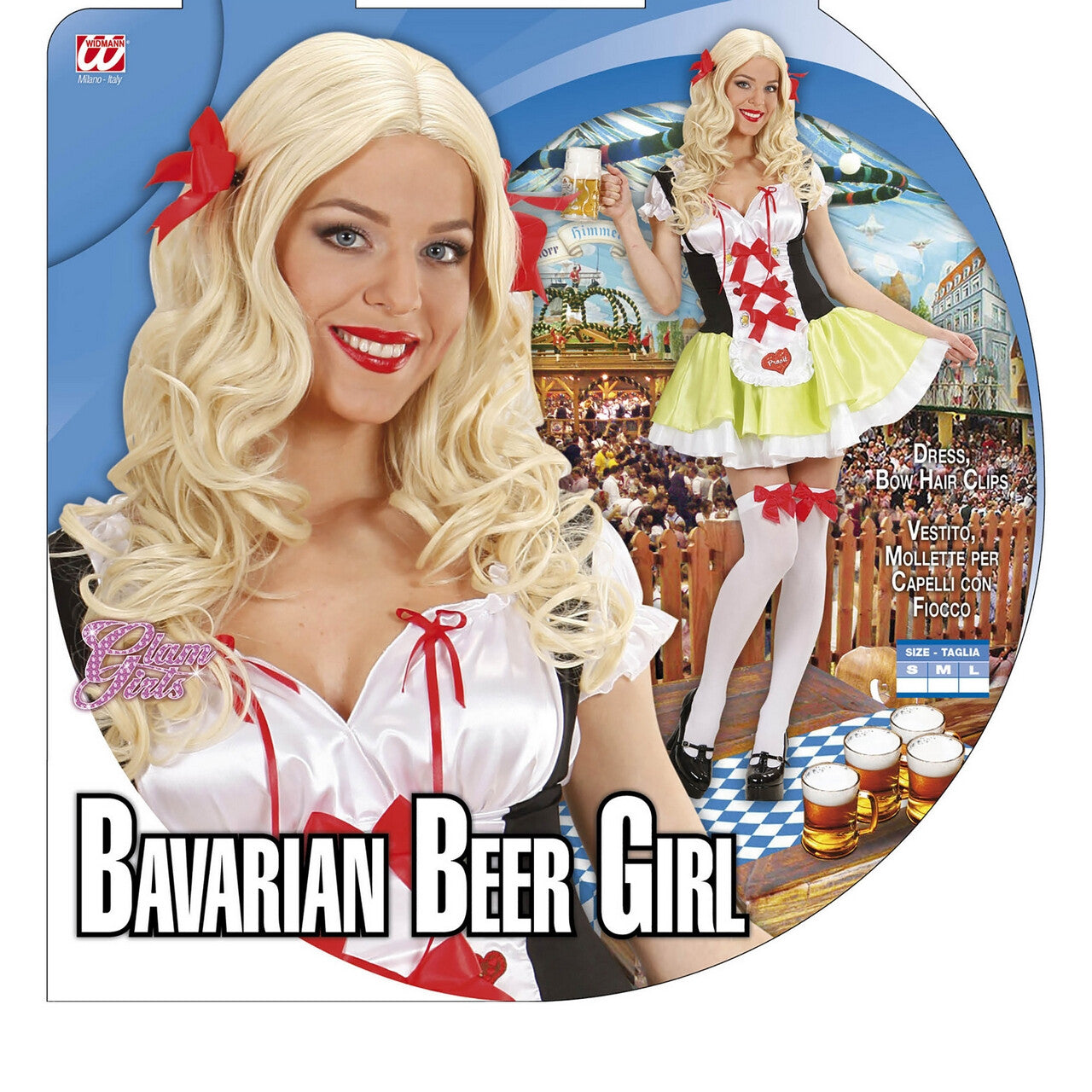 Op deze afbeelding zie je een Kostuums, van het merk Widmann. Beiers Biermeisje Minnie Kostuum Vrouw