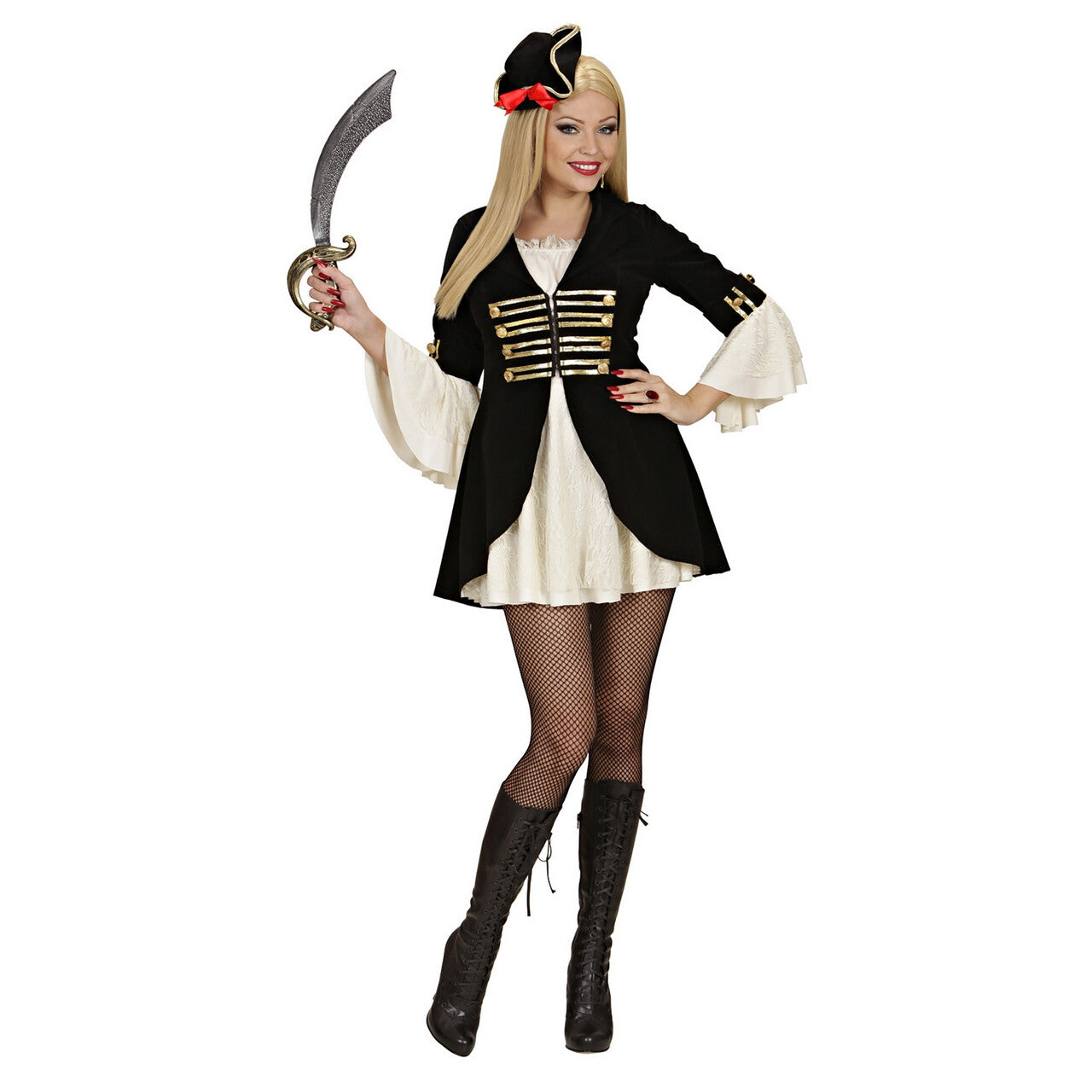 Op deze afbeelding zie je een Kostuums, van het merk Widmann. Sexy Piratenkapitein Kostuum Vrouw