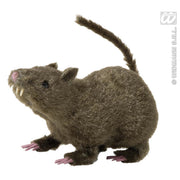 Op deze afbeelding zie je een Decoratie, van het merk Widmann. Harige Rat, 21 Centimeter