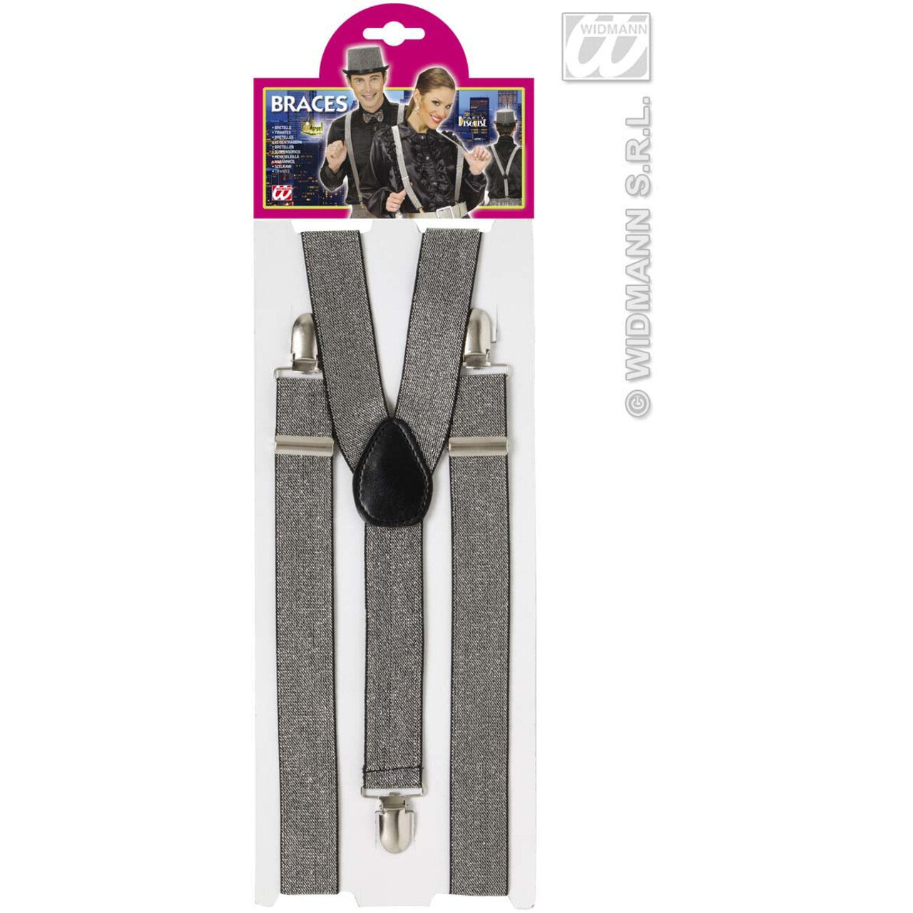 Op deze afbeelding zie je een Accessoires, van het merk Widmann. Bretel Lurex, Zilver