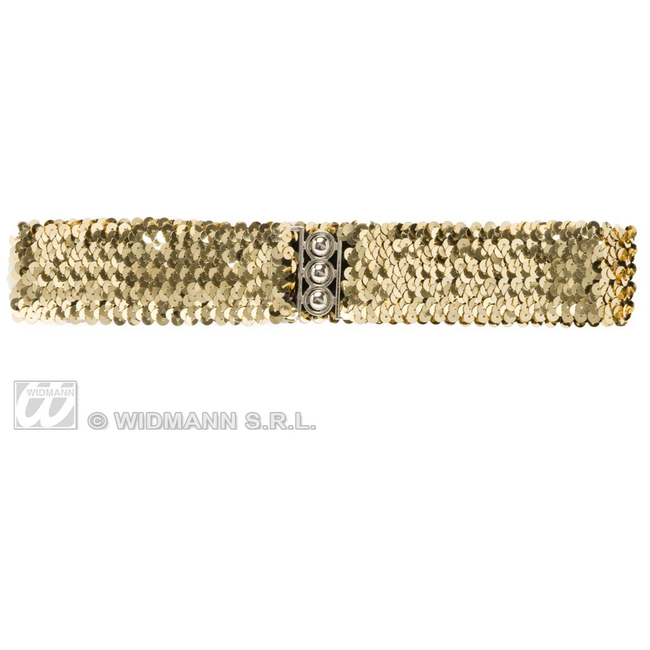 Op deze afbeelding zie je een Accessoires, van het merk Widmann. Riem Pailletten, Goud