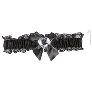 Op deze afbeelding zie je een Accessoires, van het merk Widmann. Kousenband Zwart Met Diamanten Hartje