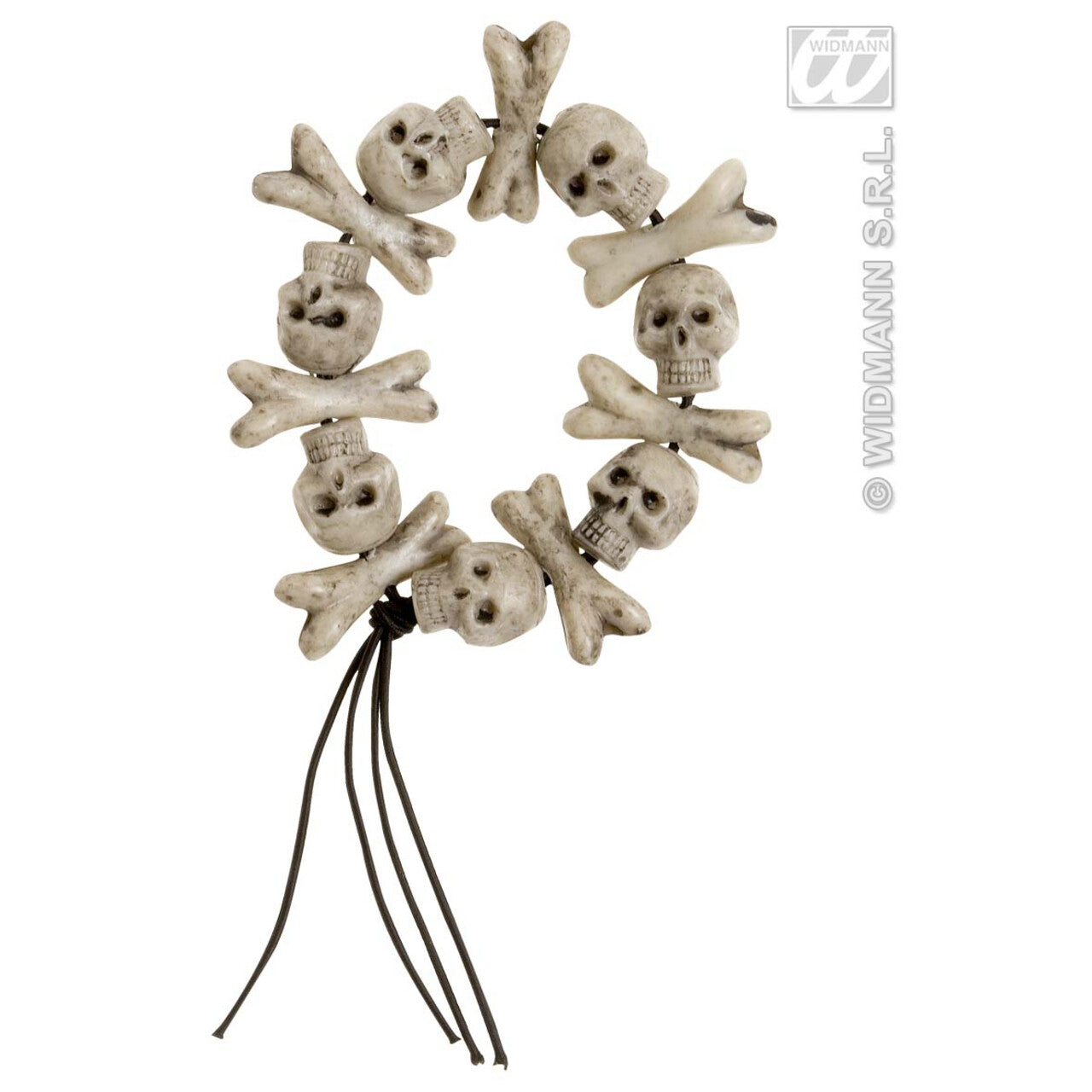 Op deze afbeelding zie je een Accessoires, van het merk Widmann. Armband Met Schedels En Gekruiste Botten