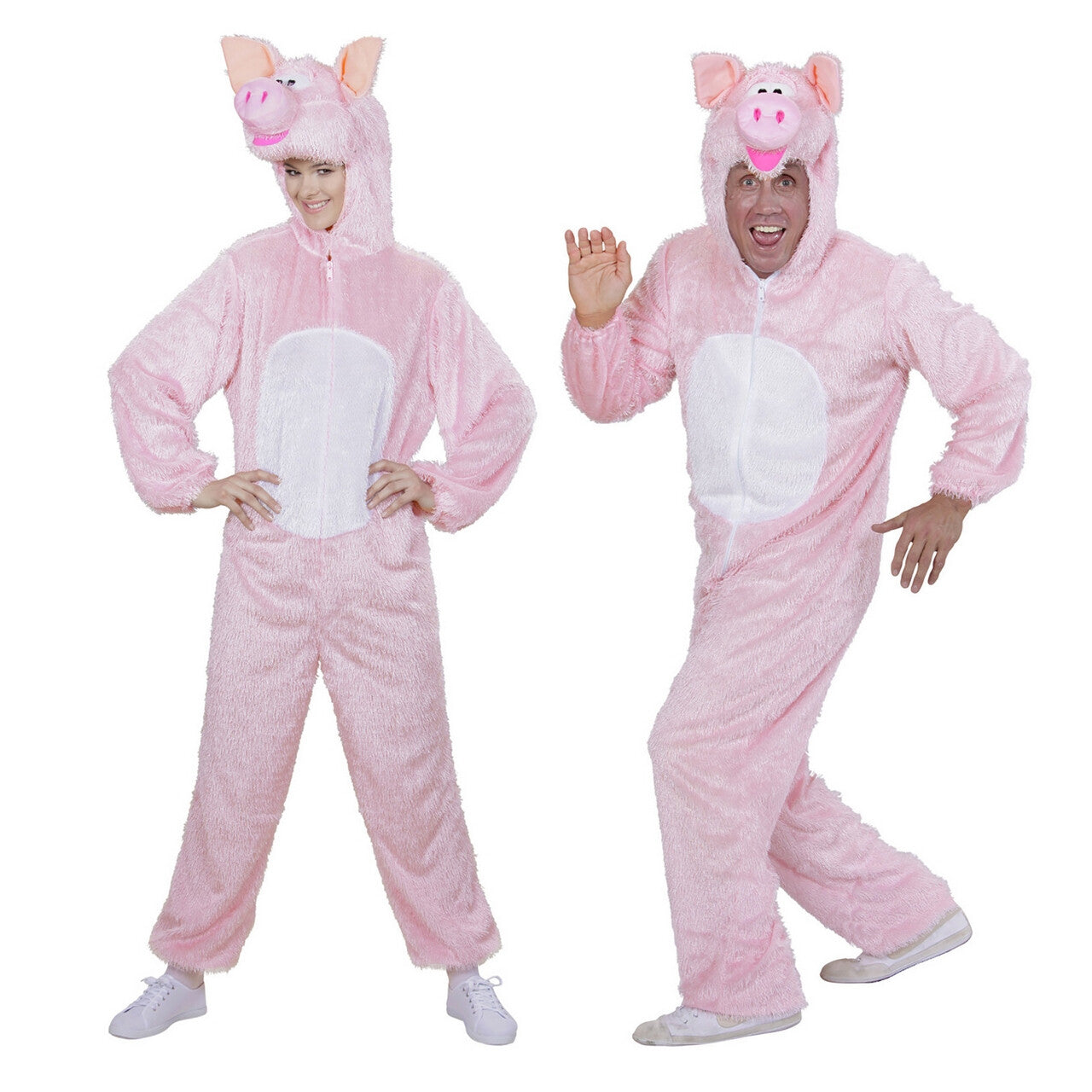 Op deze afbeelding zie je een Kostuums, van het merk Widmann. Pluche Varken Piggy Pig Volwassen Kostuum