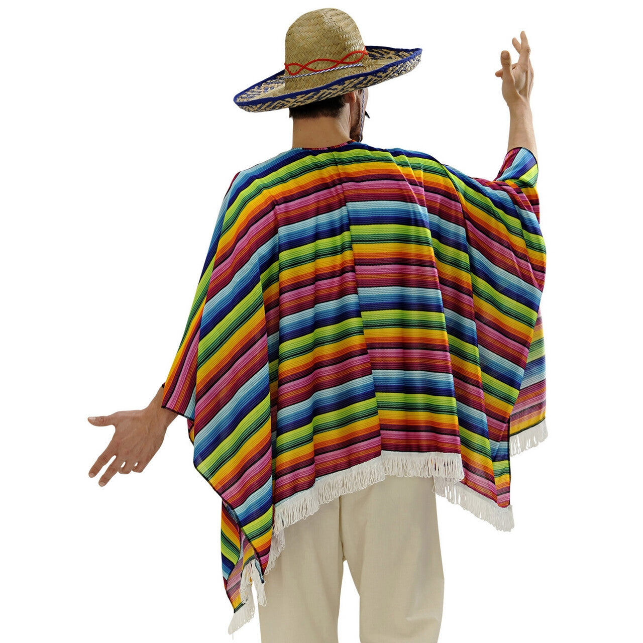 Op deze afbeelding zie je een Kostuums, van het merk Widmann. Poncho Set Met Sombrero Ole Muchacho Volwassen Kostuum
