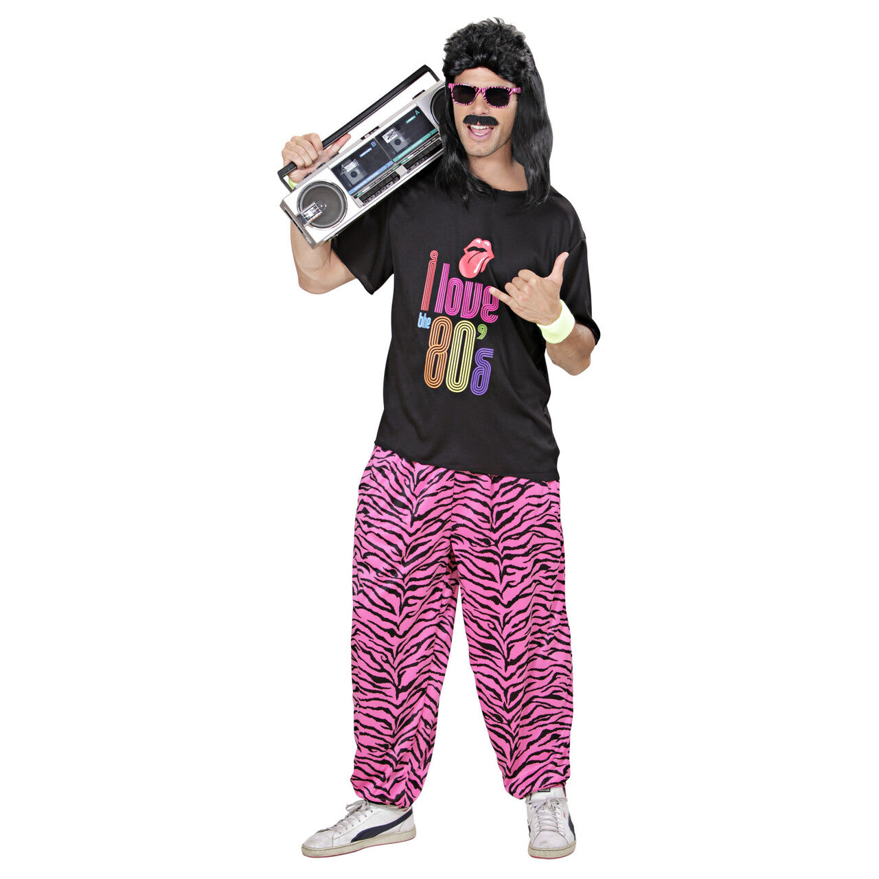 Op deze afbeelding zie je een Kostuums, van het merk Widmann. Hippe 80s Jongen Man Kostuum