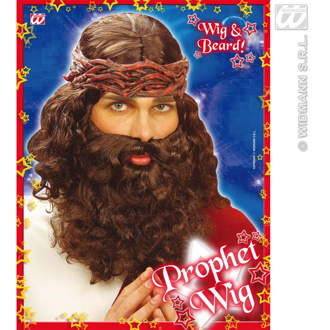 Op deze afbeelding zie je een Accessoires, van het merk Widmann. Pruik, Baard, Snor, Profeet Met Baard
