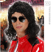 Op deze afbeelding zie je een Accessoires, van het merk Widmann. Pruik, King Of Pop