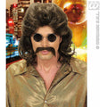 Pruik, 70s Man Bruin