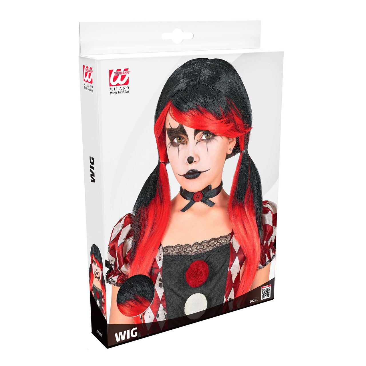 Op deze afbeelding zie je een Accessoires, van het merk Widmann. Evil Clown Pruik