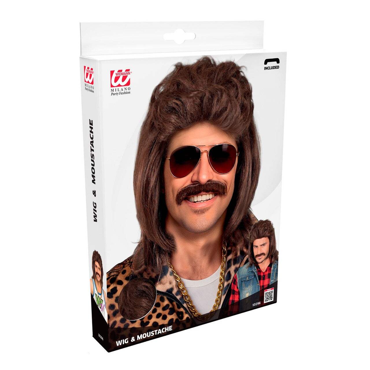 Op deze afbeelding zie je een Accessoires, van het merk Widmann. Retro Matjespruik Met Snor