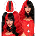 Harlequin Pruik Met Clip Extensions