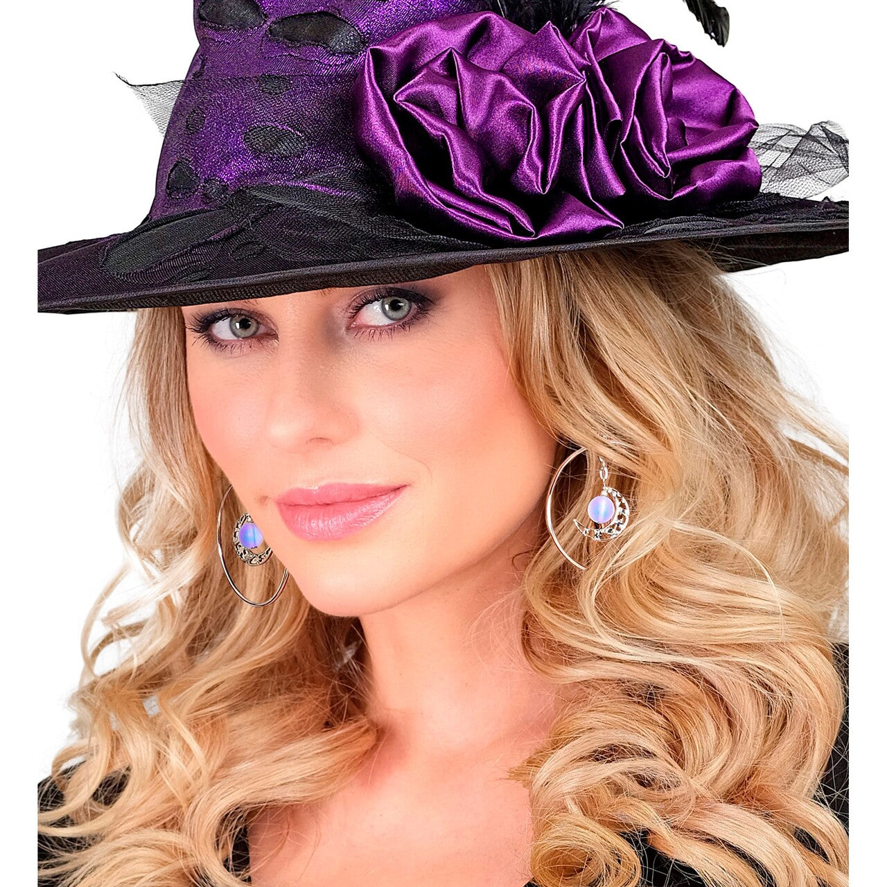 Op deze afbeelding zie je een Accessoires, van het merk Widmann. Mystieke Maan Oorbellen