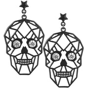 Op deze afbeelding zie je een Accessoires, van het merk Widmann. Skull Eyes Strass Oorbellen