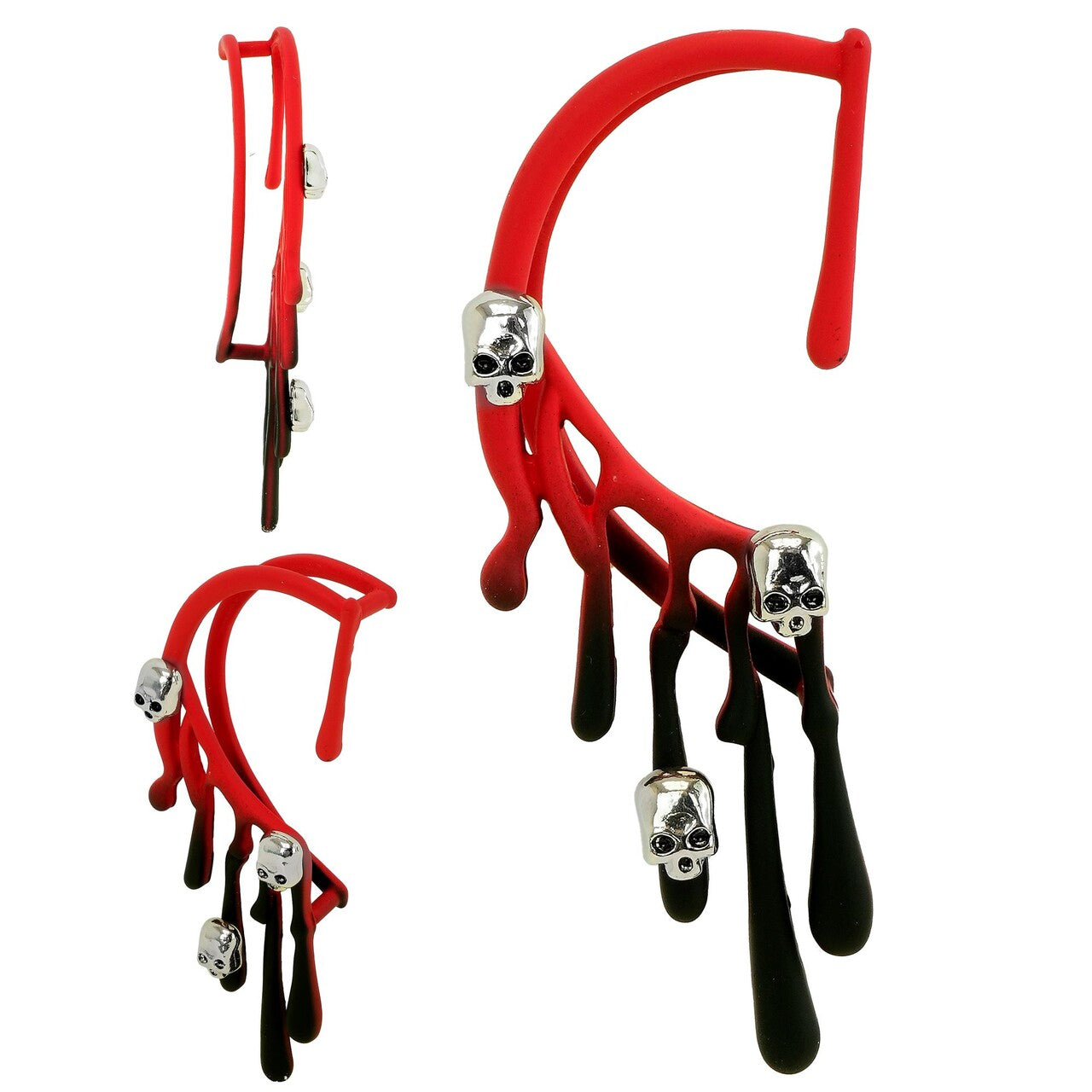 Op deze afbeelding zie je een Accessoires, van het merk Widmann. Blood & Skulls Klemoorbel 1 Stuk