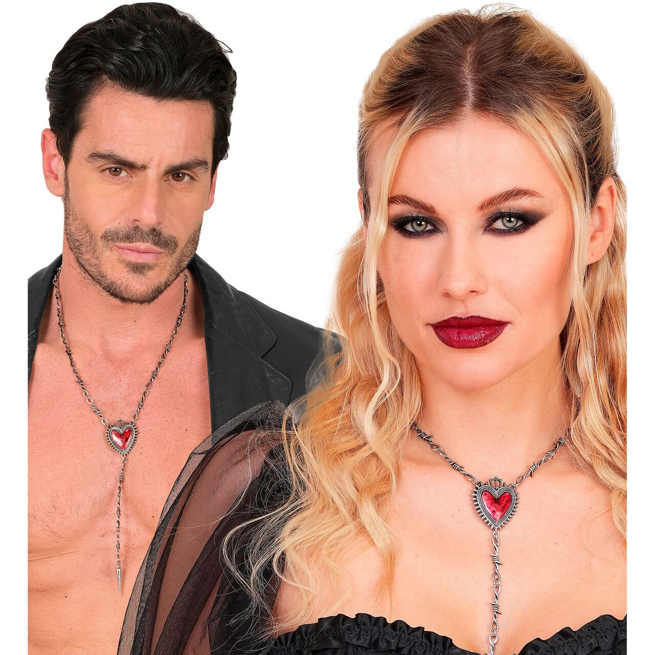 Op deze afbeelding zie je een Accessoires, van het merk Widmann. Dark Romance Ketting