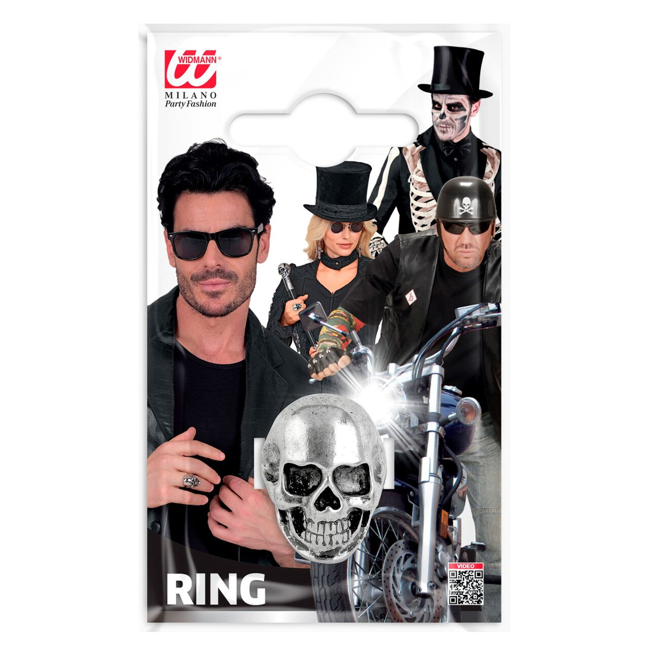 Op deze afbeelding zie je een Accessoires, van het merk Widmann. Skull Ring