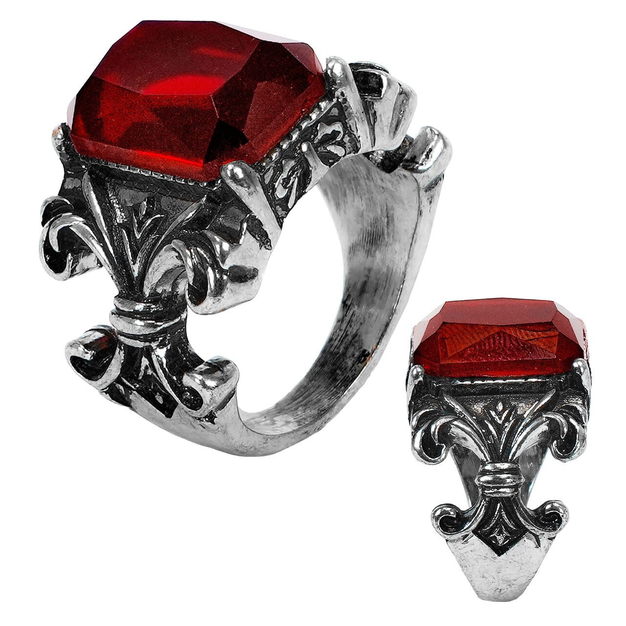 Op deze afbeelding zie je een Accessoires, van het merk Widmann. Gothic Bloedsteen Ring