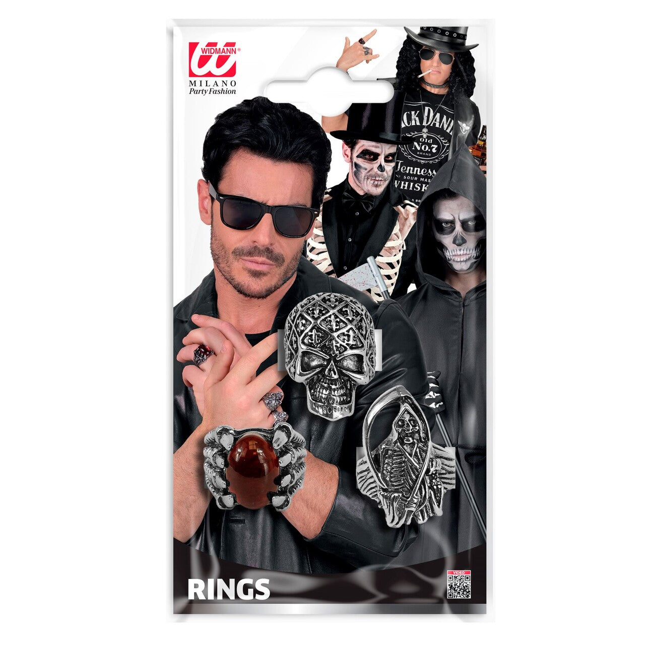 Op deze afbeelding zie je een Accessoires, van het merk Widmann. Halloween Ringen 3 Stuks