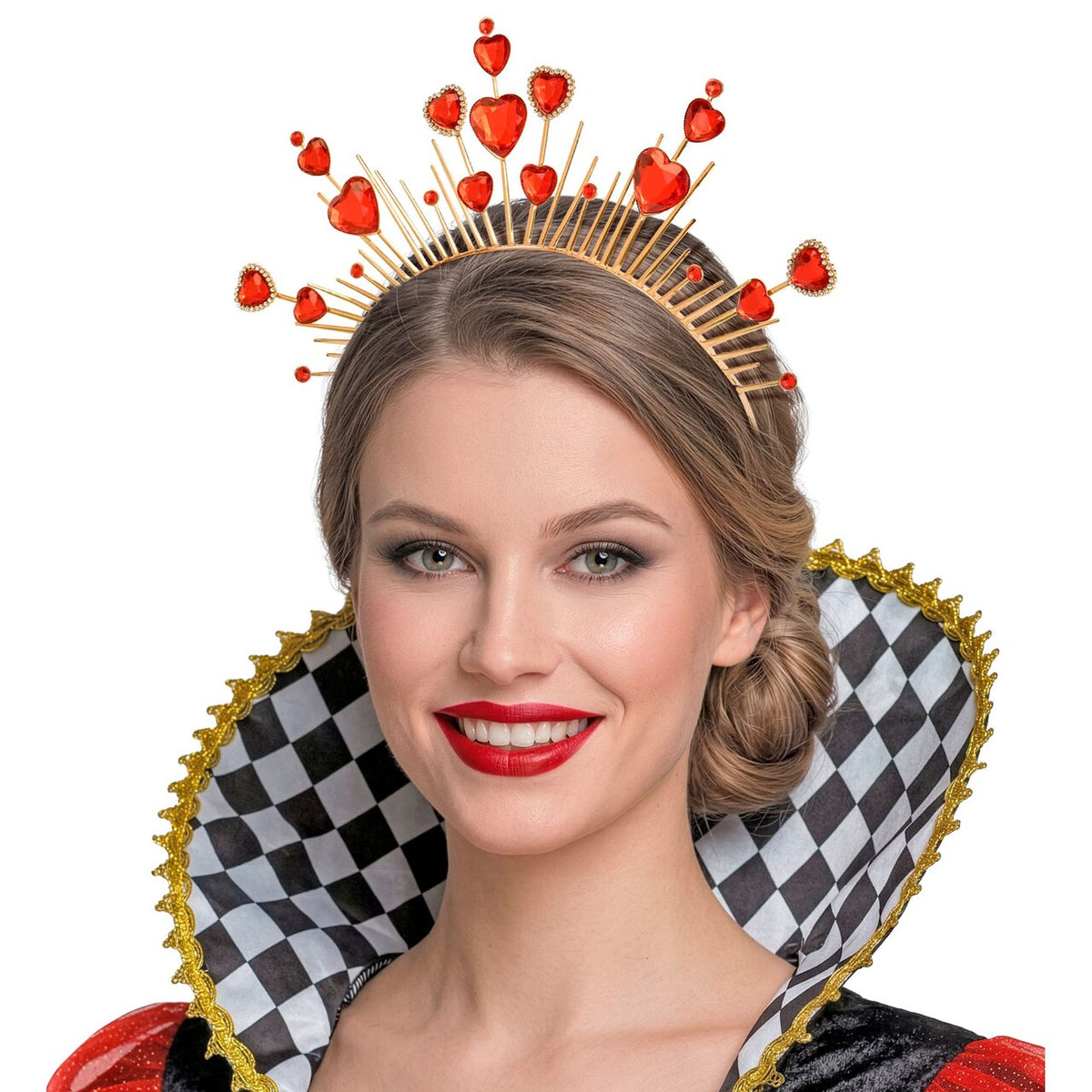 Op deze afbeelding zie je een Accessoires, van het merk Widmann. Red Hearts Tiara