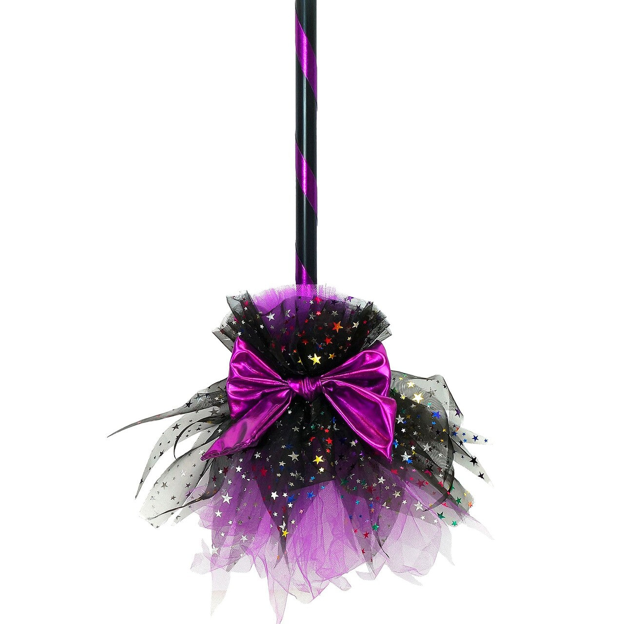 Op deze afbeelding zie je een Accessoires, van het merk Widmann. Heksenbezem Sterrennacht Paars