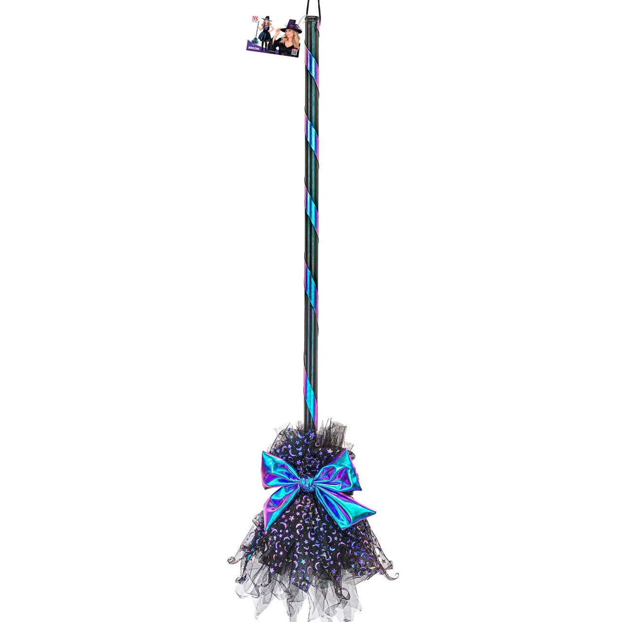 Op deze afbeelding zie je een Accessoires, van het merk Widmann. Heksenbezem Sterrennacht Blauw