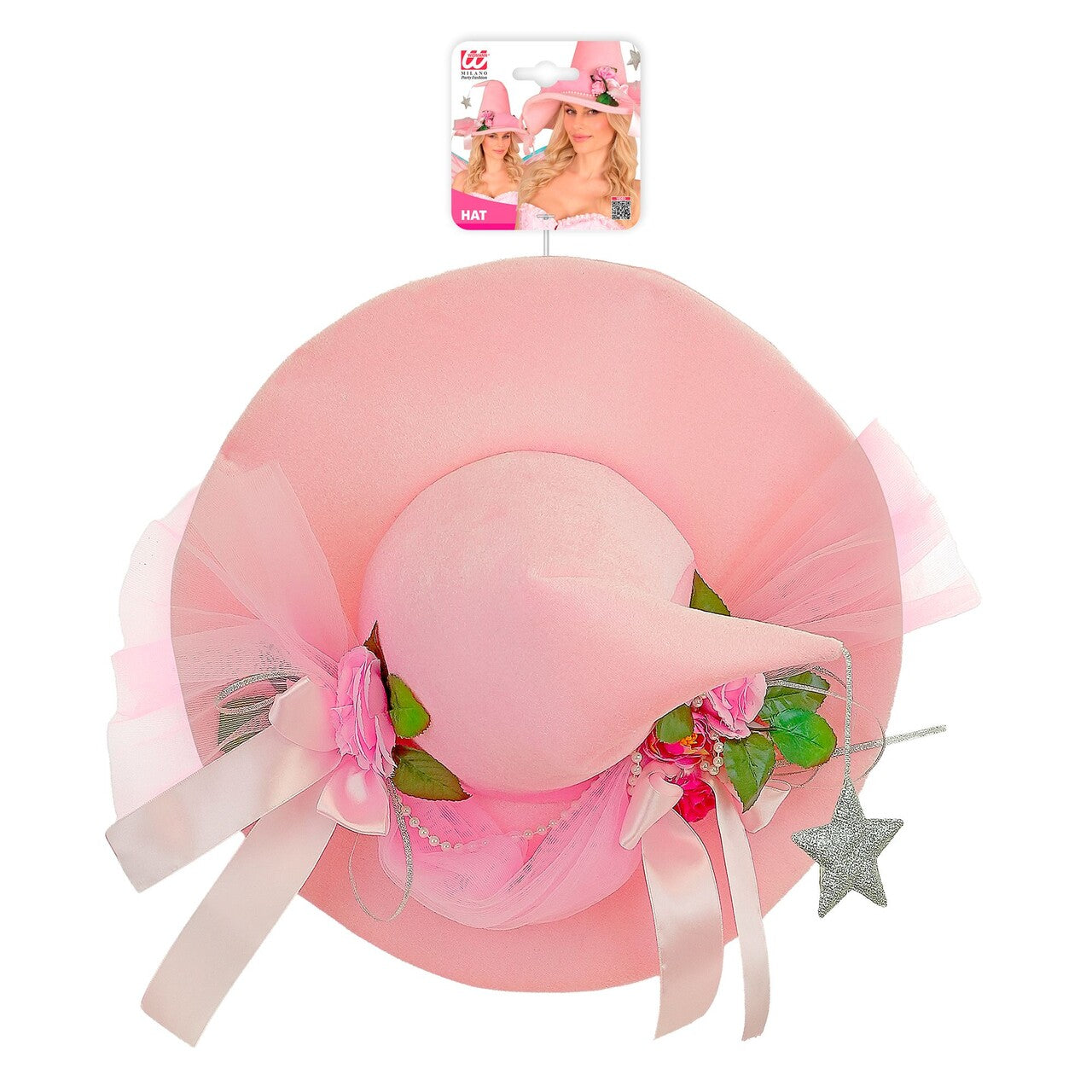 Op deze afbeelding zie je een Accessoires, van het merk Widmann. Betoverende Feeënhoed Roze
