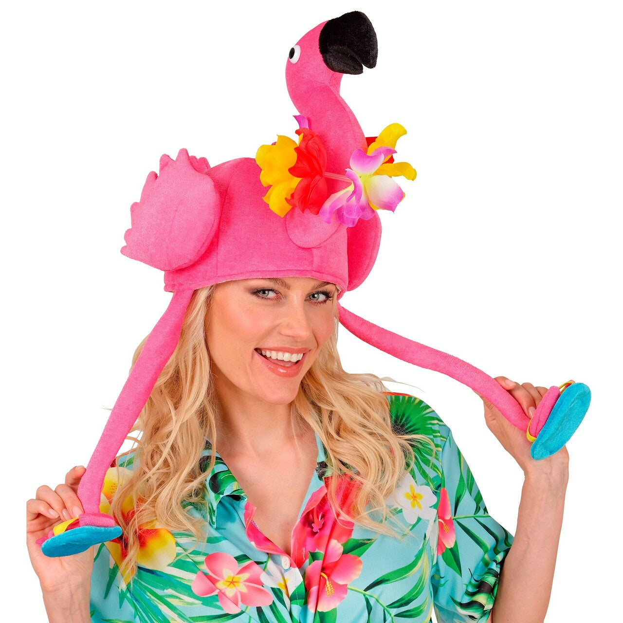 Op deze afbeelding zie je een Accessoires, van het merk Widmann. Hawaiiaanse Flamingo Hoed