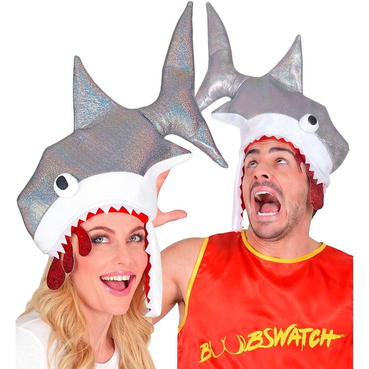 Op deze afbeelding zie je een Accessoires, van het merk Widmann. Shark Attack Hoed