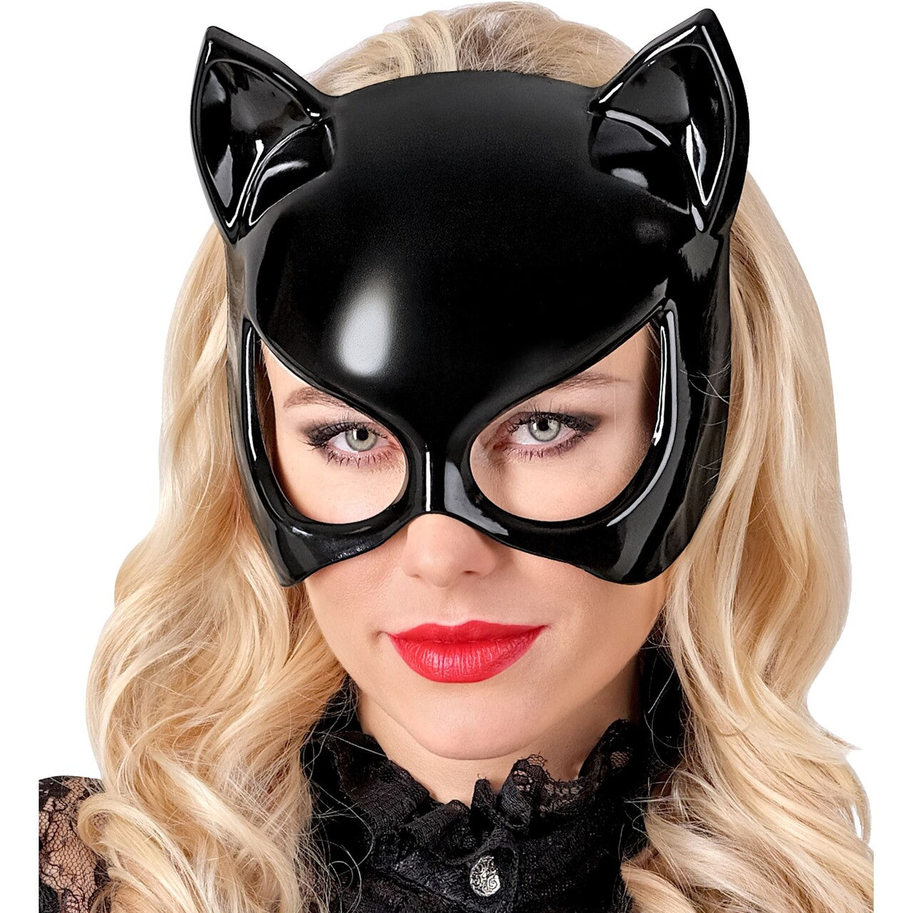 Op deze afbeelding zie je een Accessoires, van het merk Widmann. Midnight Catwoman Masker
